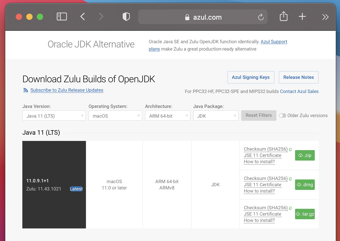 Azul Zulu builds for ARM 64-bit Architecture